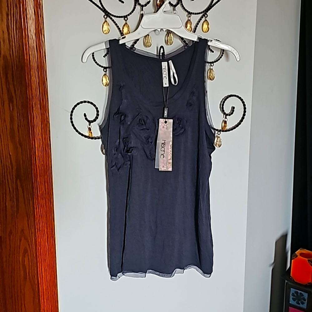 Kische Embellished Grey Tank (XL)